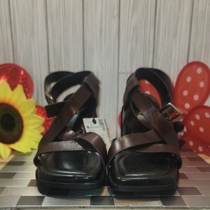 Zara‎ Dark Brown Strappy Heels